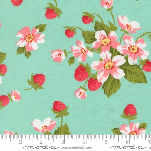 Quilting cotton - Bloomsberry - Aqua