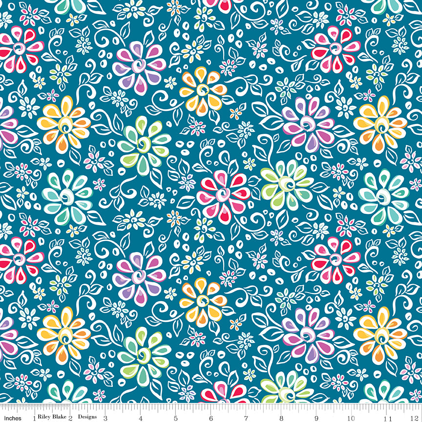 Quilting cotton - Chasing Rainbows - Paradise