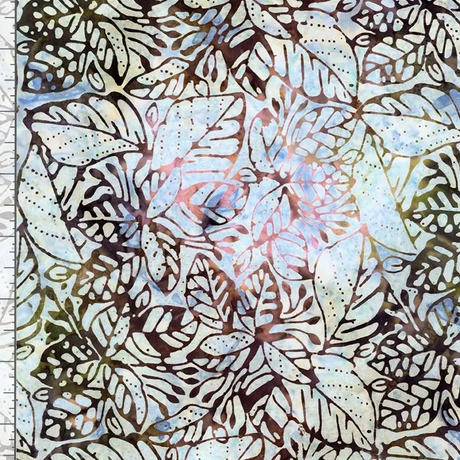 Cotton batik - Timeless Treasures - Jungle Leaves - Storm