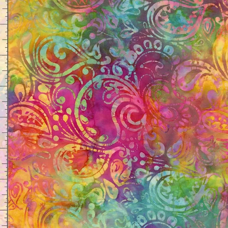 Cotton batik - Timeless Treasures - Paisley - Rainbow