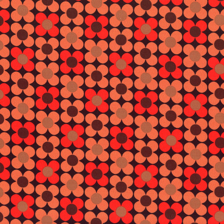 Polyester satin - Cinnamon Spice - Orange/Multi