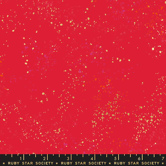Quilting cotton - Ruby Star Society - Speckled Metallic - Scarlet