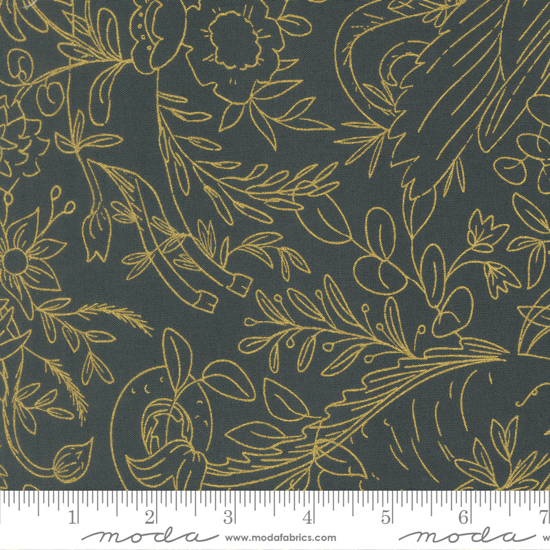 Quilting cotton - Sunlit Ruins Metallic - Dusk