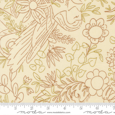 Quilting cotton - Sunset Ruins Metallic - Cream