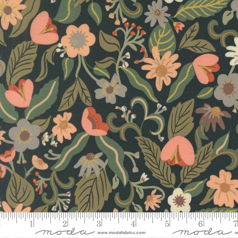 Quilting cotton - Sunset Ruins Metallic - Nightfall