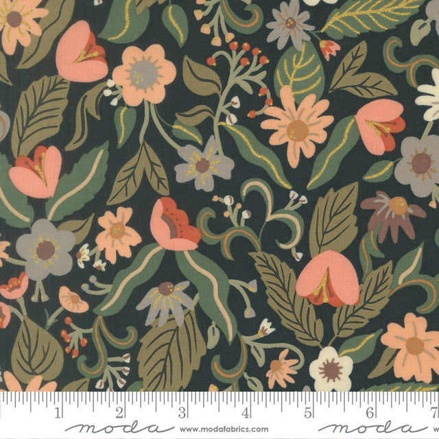 Quilting cotton - Sunset Ruins Metallic - Nightfall
