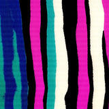 Silk Charmeuse - Variegated Multicolor Stripe