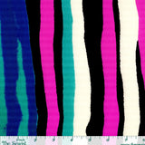Silk Charmeuse - Variegated Multicolor Stripe