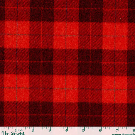 100 % Cashmere - Reddish Orange Plaid