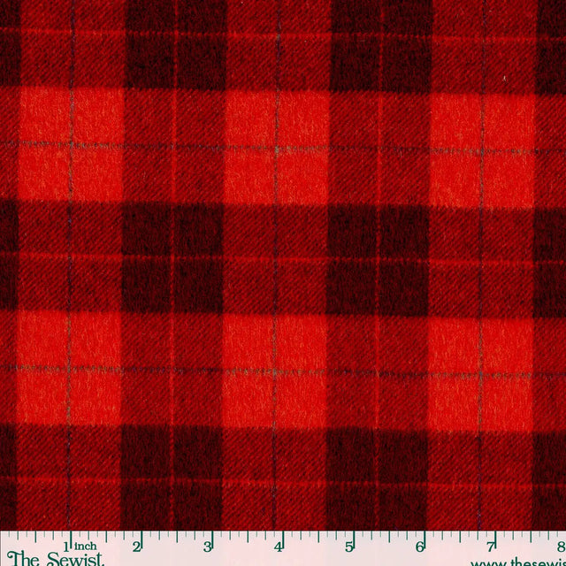 100 % Cashmere - Reddish Orange Plaid