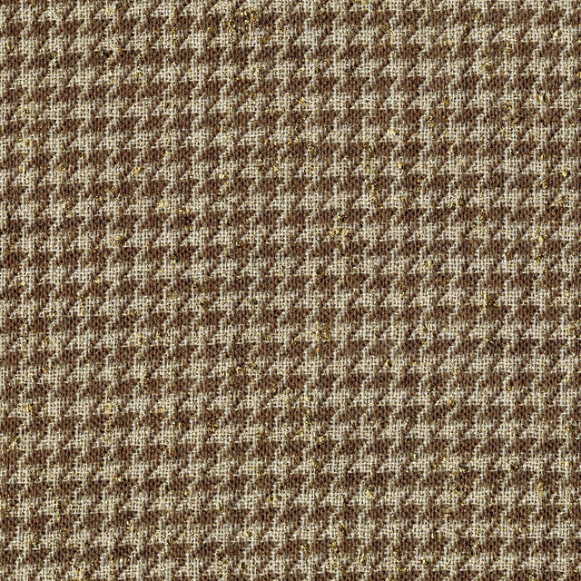 Wool Lurex Houndstooth Suiting - Camel/Khaki (Ralph Lauren)