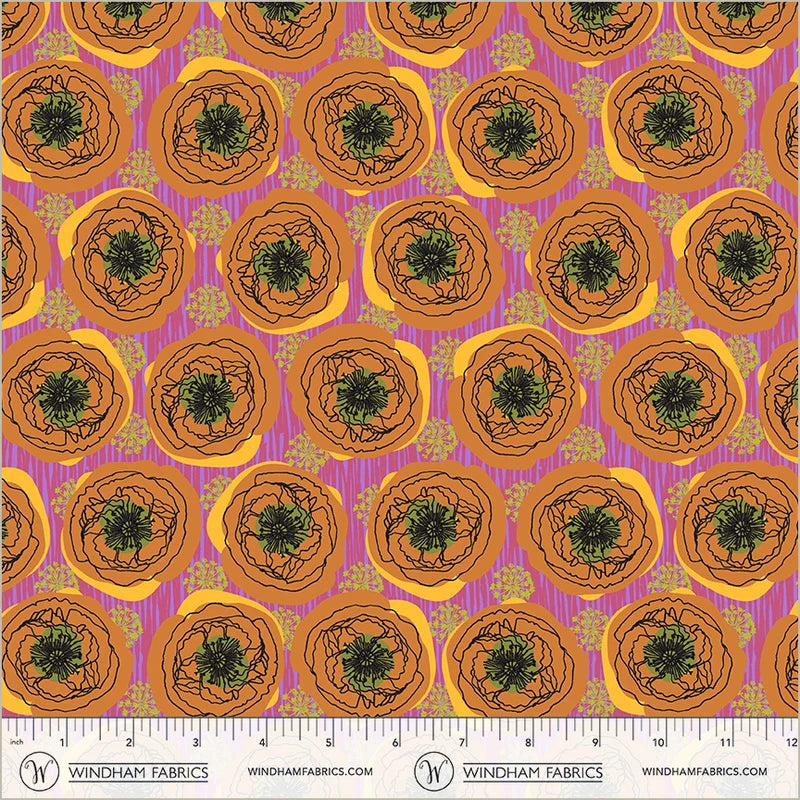 Quilting cotton - Winding Road - Bouquet - Golden