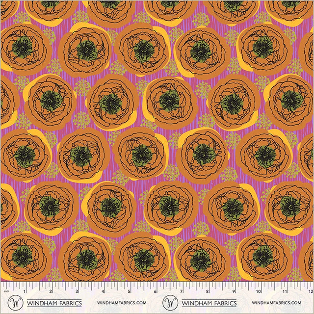 Quilting cotton - Winding Road - Bouquet - Golden