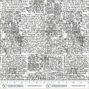 Quilting cotton - Winding Road - Directions - White/Black