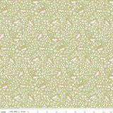 Quilting cotton - Little Posies - Green